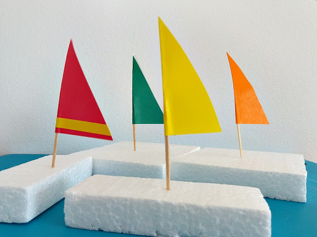 columbus day craft activity: make a triple sail boat