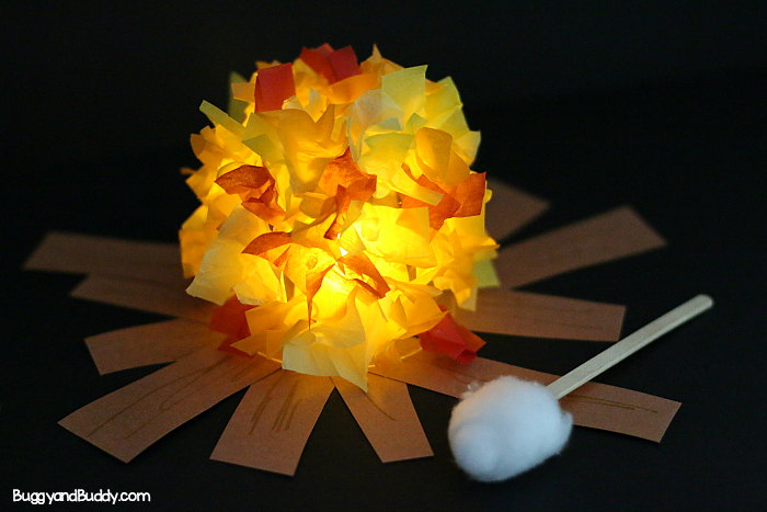 Glowing Campfire Craft | Fun Family Crafts