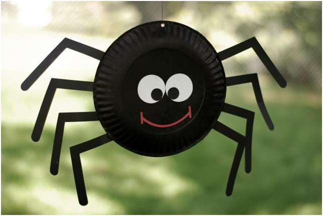  Halloween  Paper  Plate Spider  Fun Family Crafts 