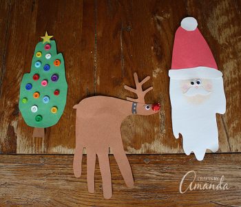 Christmas Handprint Crafts | Fun Family Crafts