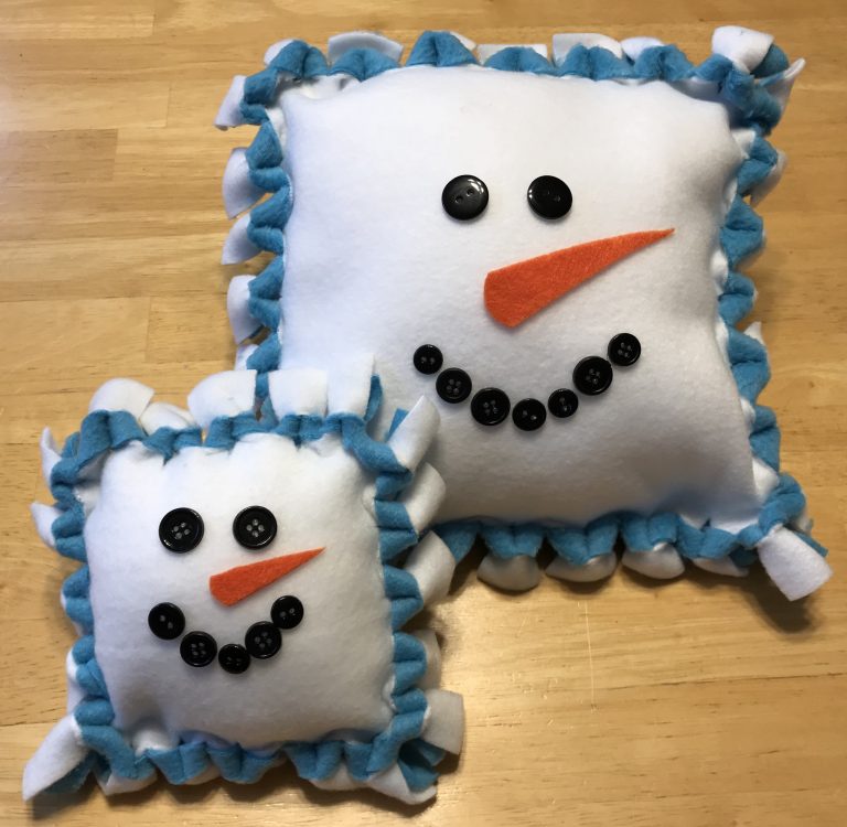 NoSew Snowman Pillow Fun Family Crafts