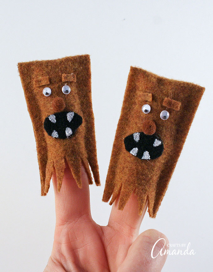 Wookie Finger Puppets | Fun Family Crafts