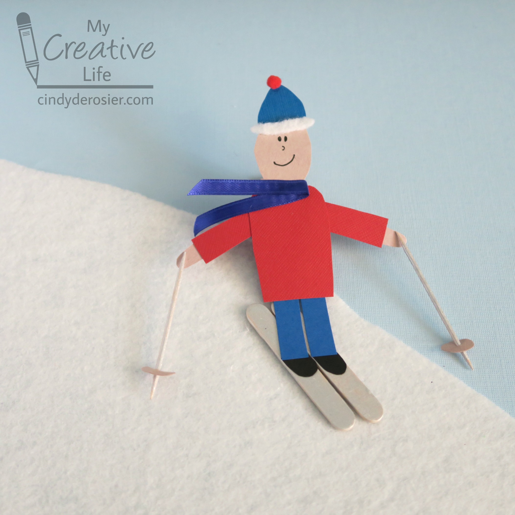 Dimensional Skier Craft Fun Family Crafts