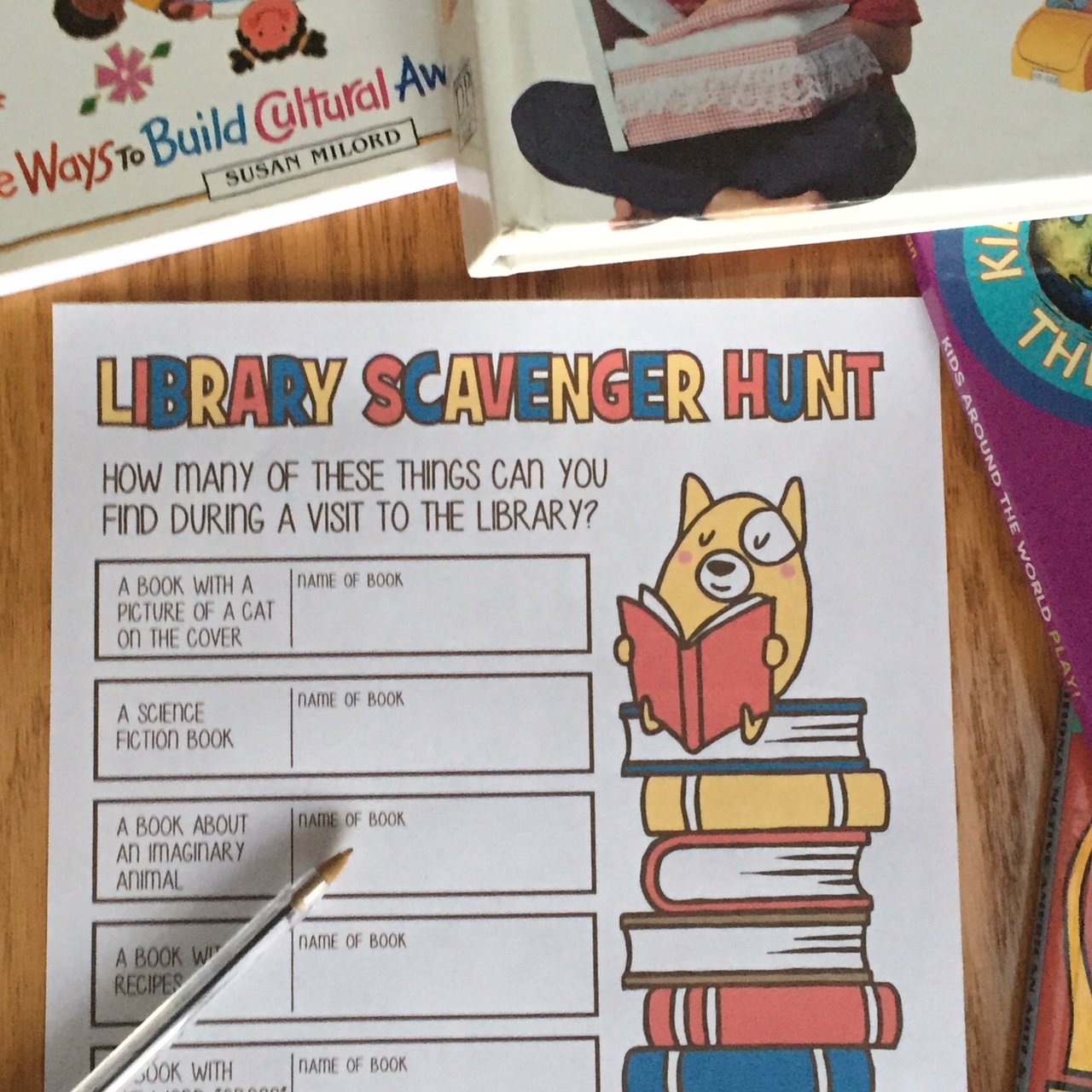 Printable Library Scavenger Hunt Fun Family Crafts