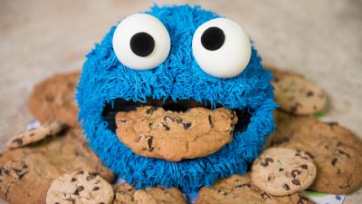 cookie monster smash cake