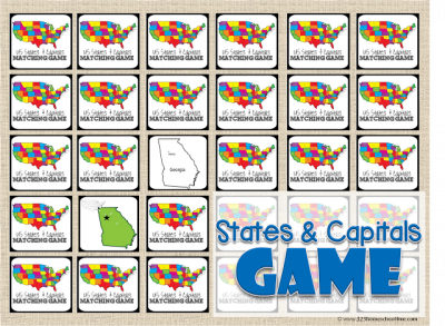 States and Capitals Game: educational games for kids