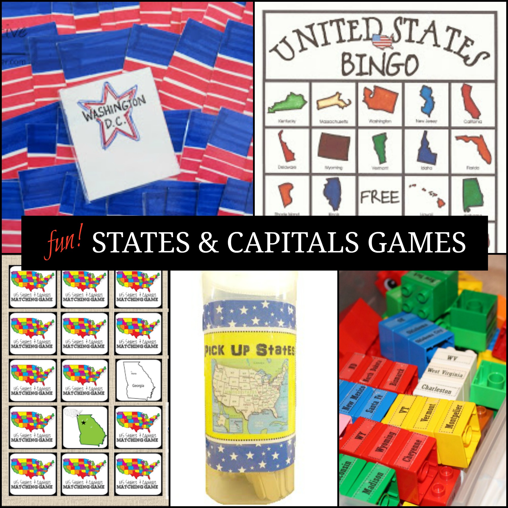 States and Capitals Games