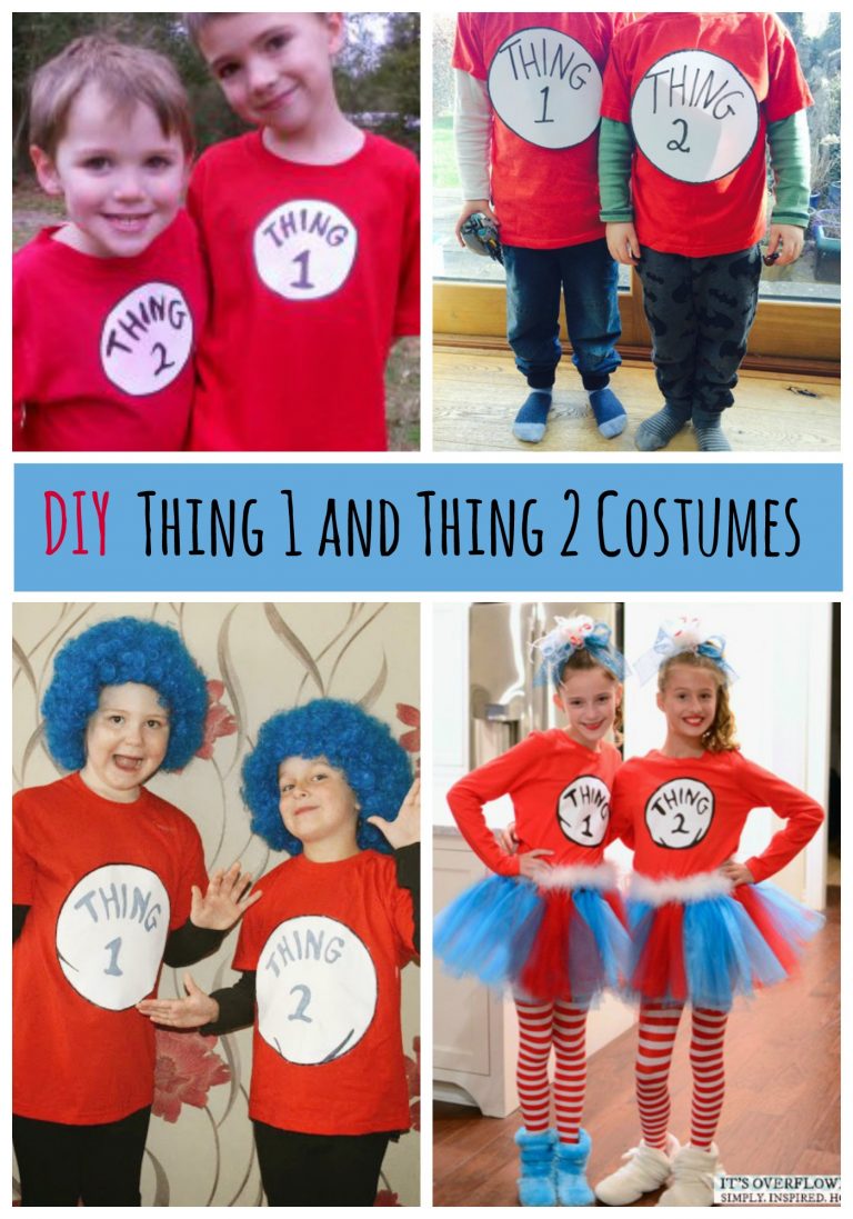Thing 1 And Thing 2 Shirts An Easy Dr Seuss Costume