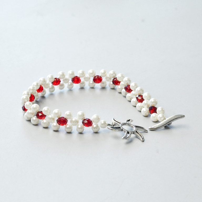 Pearl Beads Stitched Bracelet Fun Family Crafts