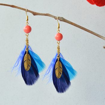 feather dangle earrings