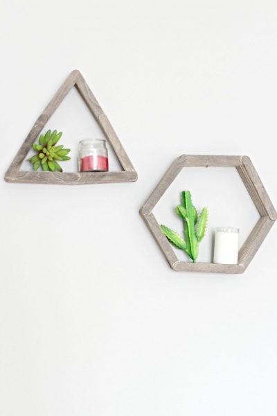 craft stick mini shelves
