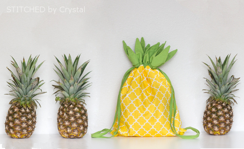 pineapple drawstring backpack