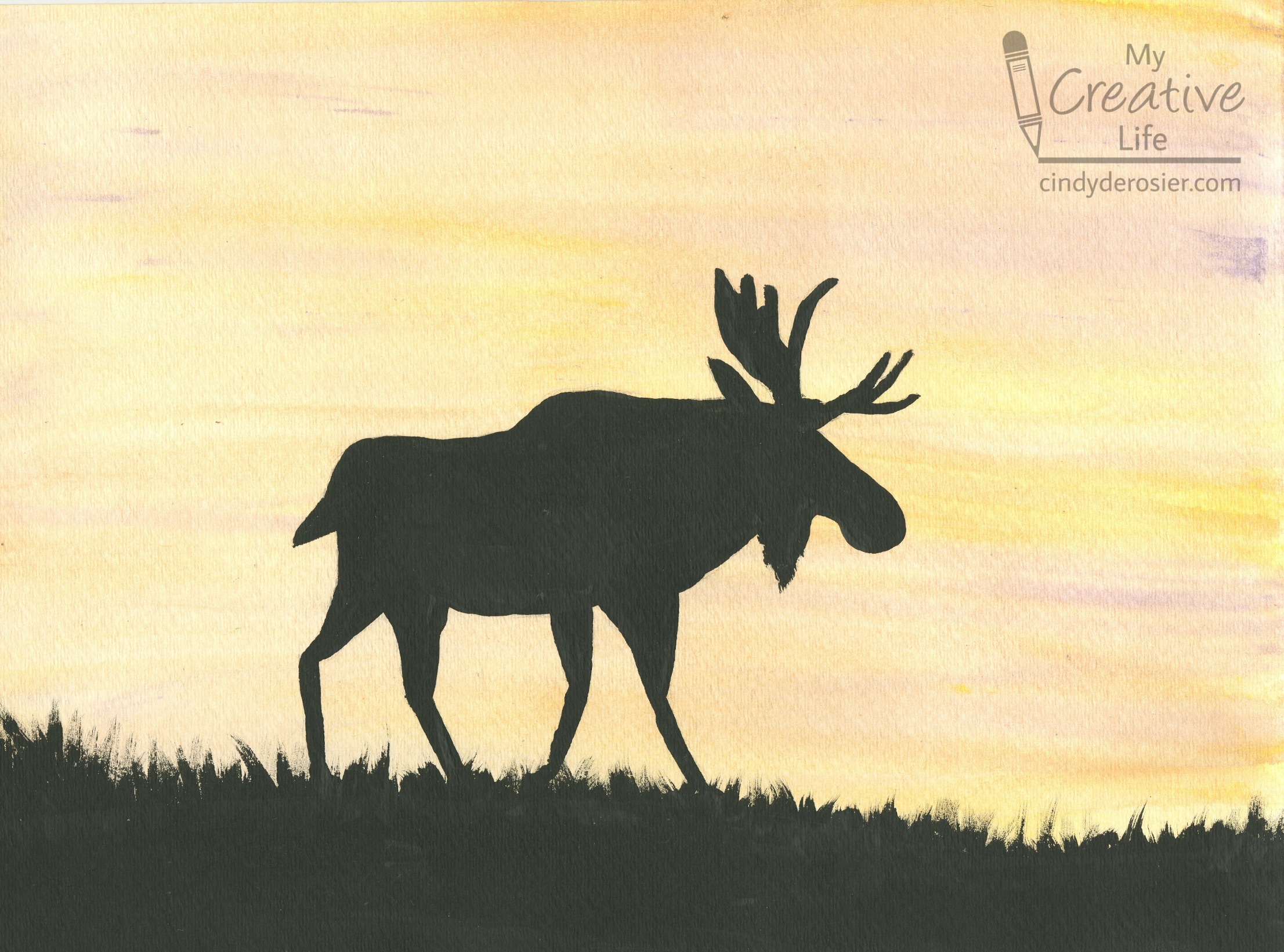 Moose Silhouette Painting | Fun Family Crafts