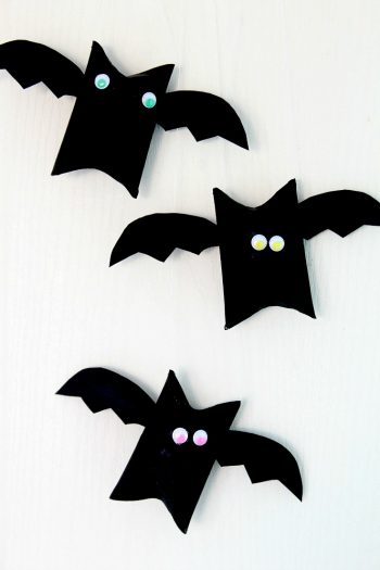 Cardboard Tube Halloween Bats | Fun Family Crafts