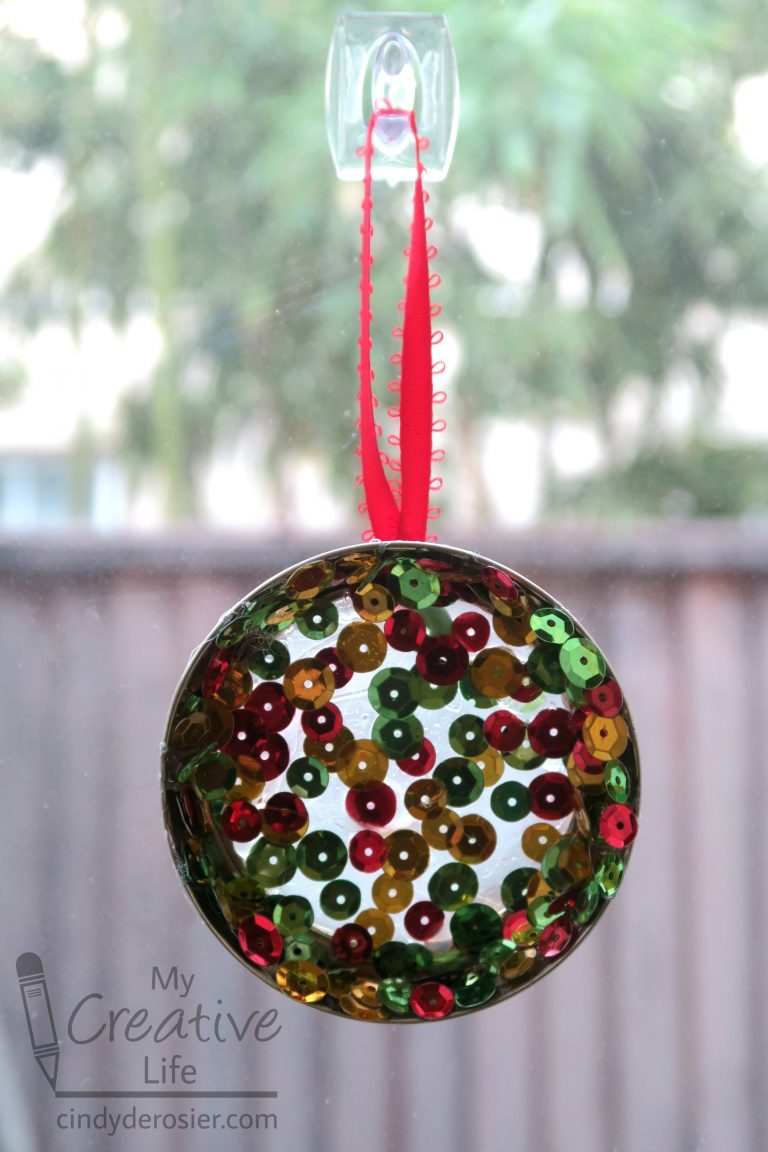 Sequin Suncatcher Ornament | Fun Family Crafts