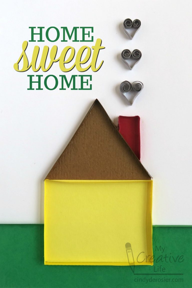 Home Sweet Home Quilled Card Fun Family Crafts   Quilled Home Sweet Home 768x1152 