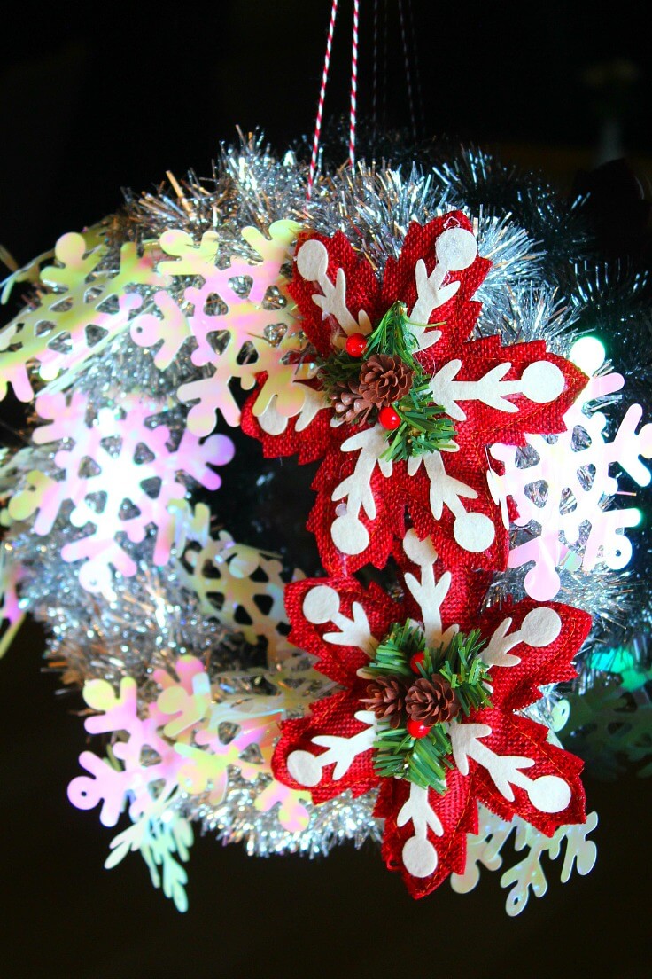 Tinsel Garland Wreath Fun Family Crafts