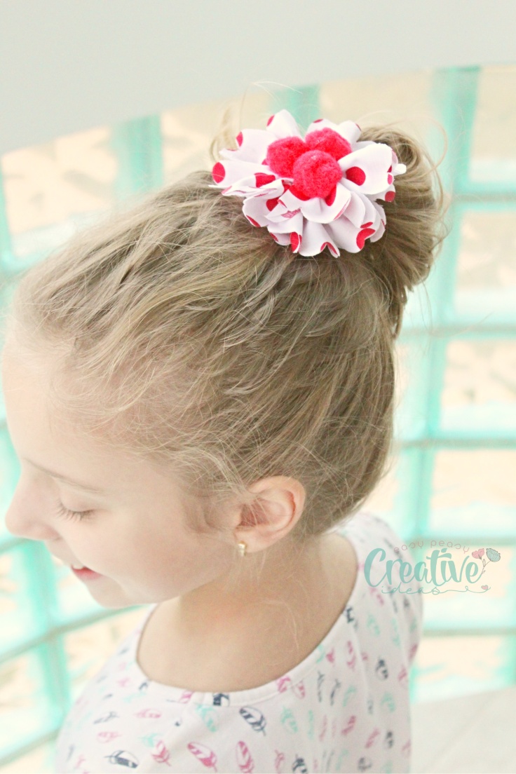 Fabric Flower Hair Ties Fun Family Crafts