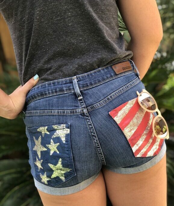 Diy American Flag Jean Shorts Diy American Flag Jean Shorts