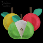 Paper Plate Apples With Peekaboo Seeds 