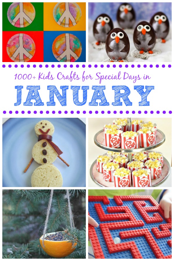 Kids Crafts for Special Days in January Fun Family Crafts