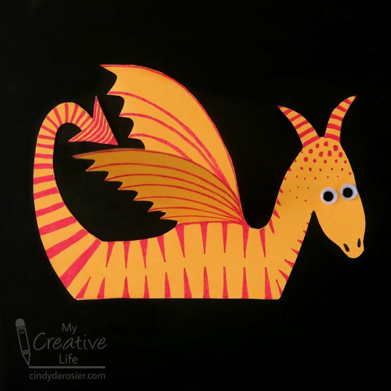 Construction Paper Dragon | Fun Family Crafts