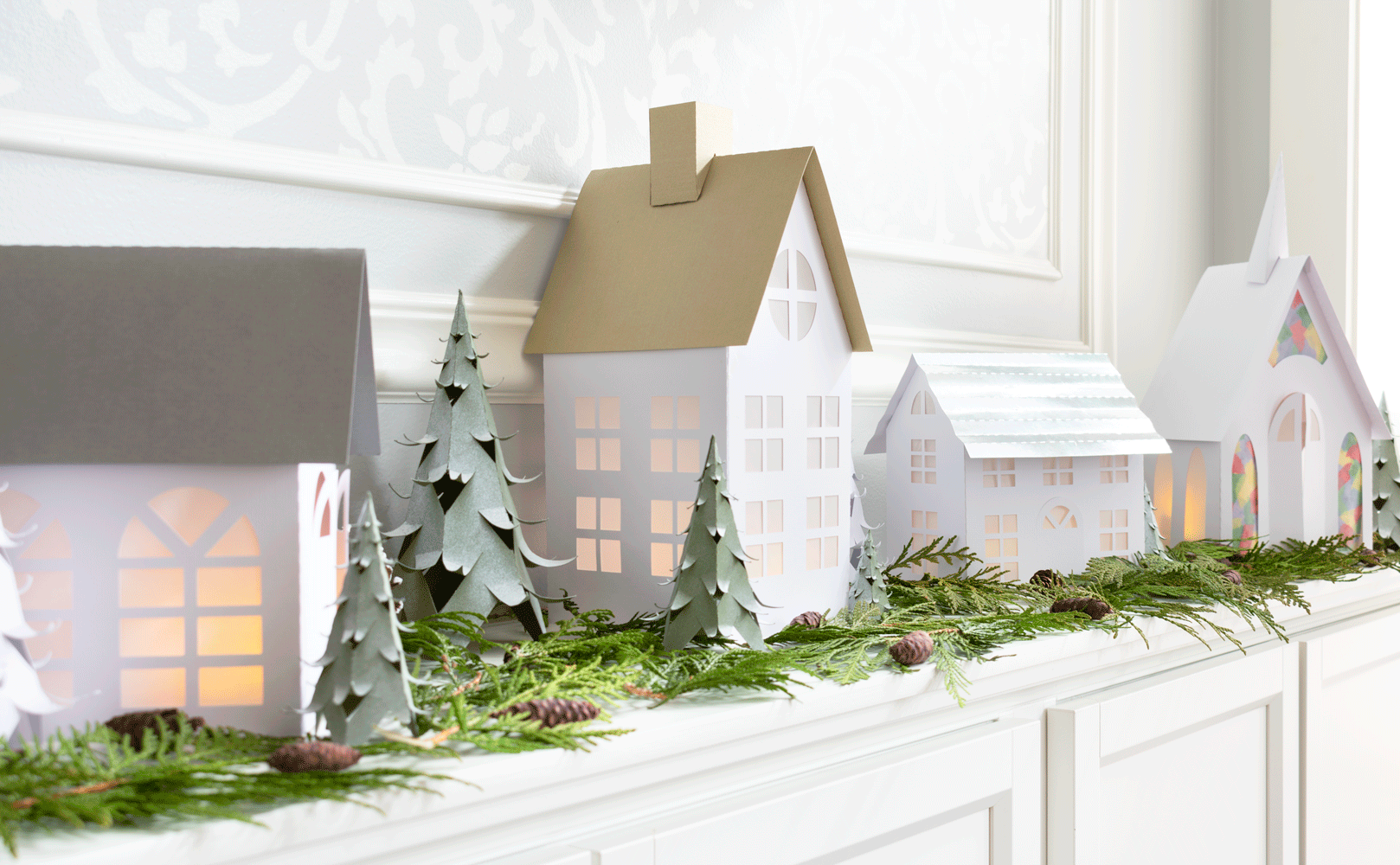 3d SVG Christmas Village for Cricut