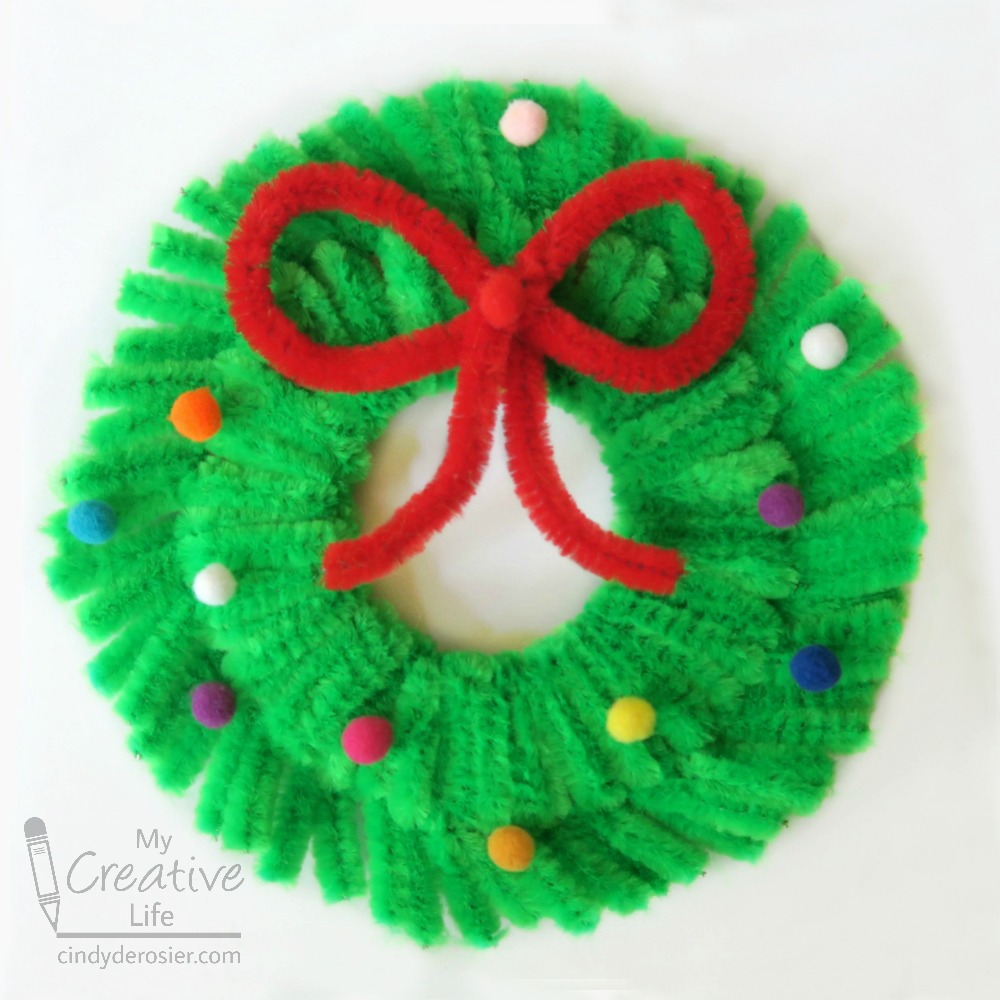 Pipe Cleaner Wreath Ornament Fun Family Crafts