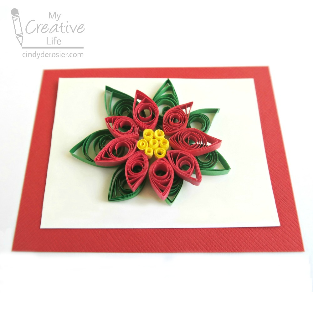 Quilled Poinsettia Card | Fun Family Crafts