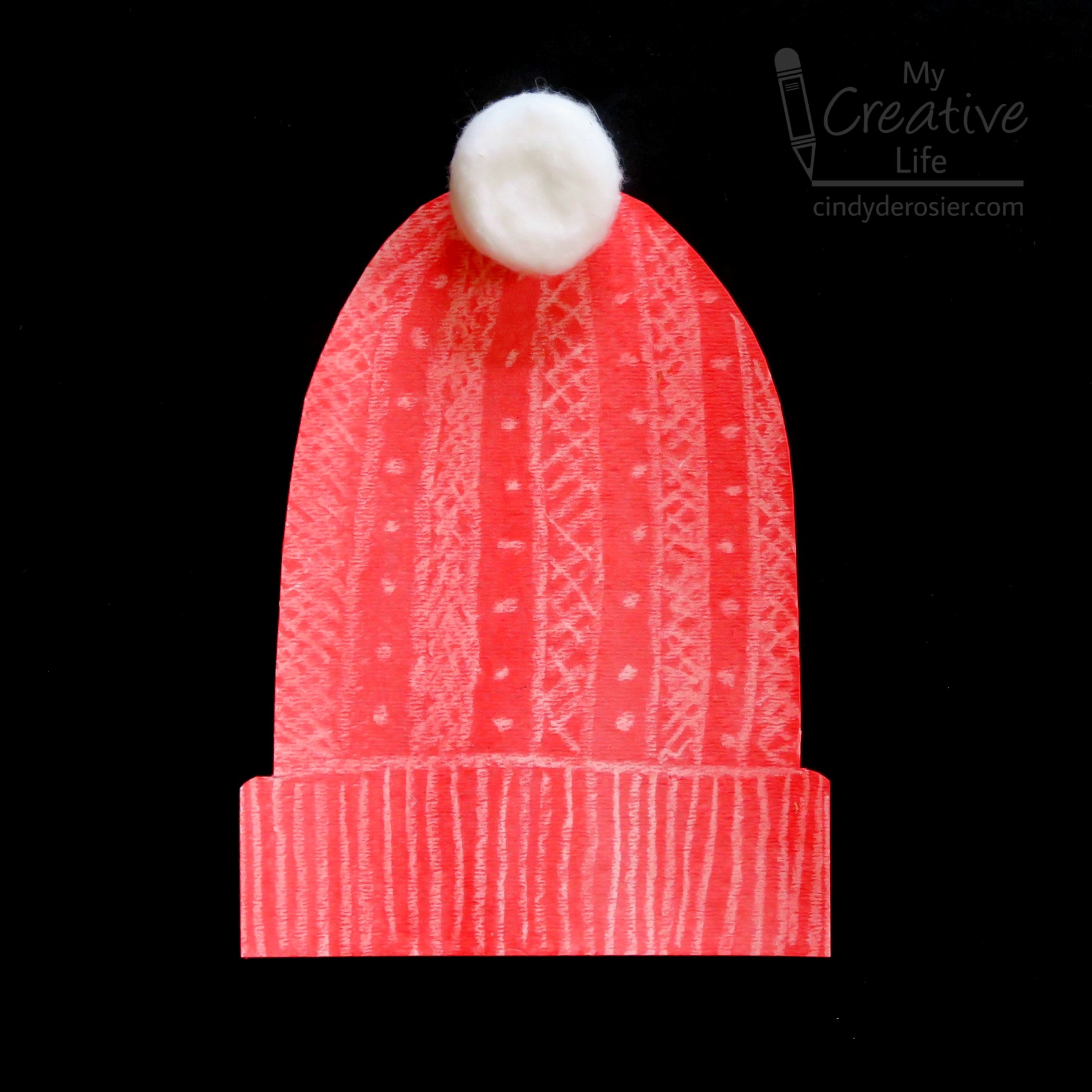 Crayon Resist Winter Hat Fun Family Crafts