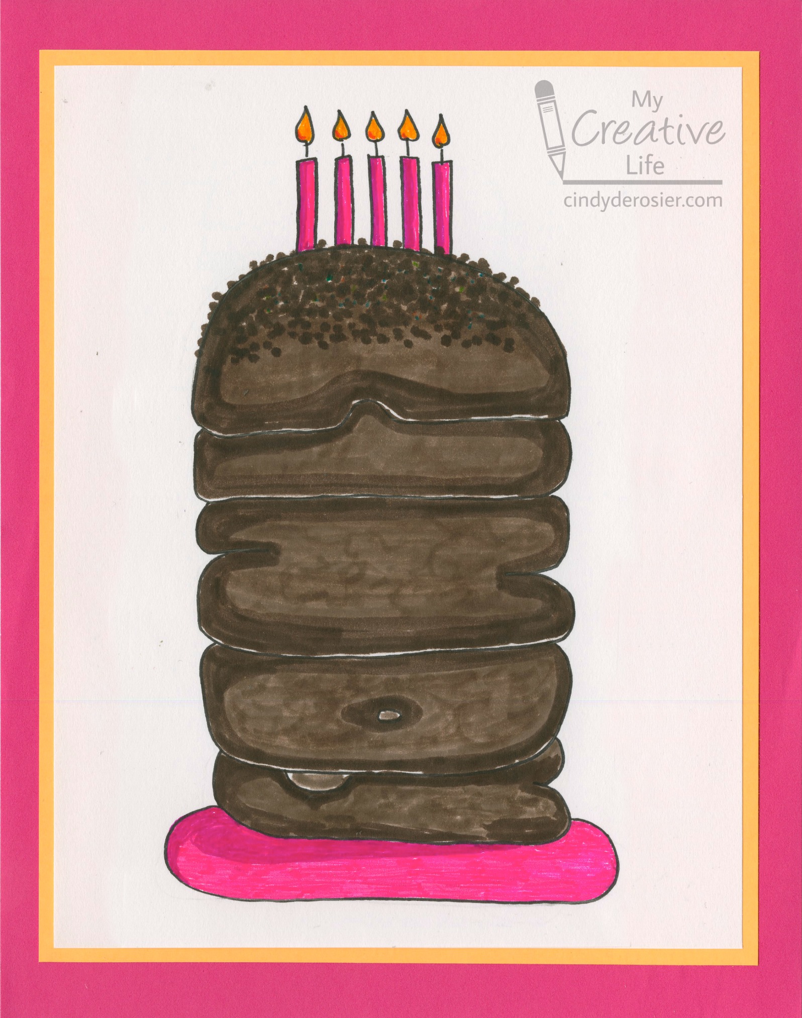 Birthday Cake Name Art | Fun Family Crafts