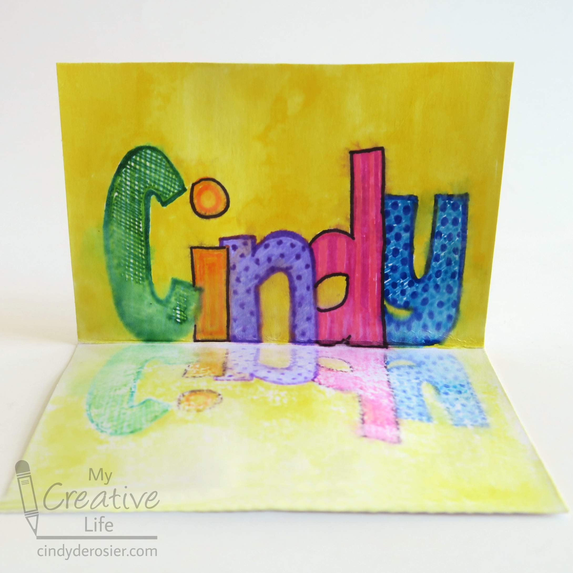 Reflection Name Art | Fun Family Crafts