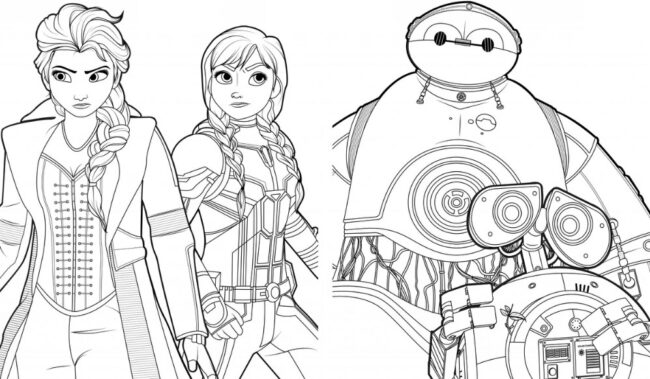 Download Disney/Avengers/Star Wars Mashup Coloring Pages | Fun ...
