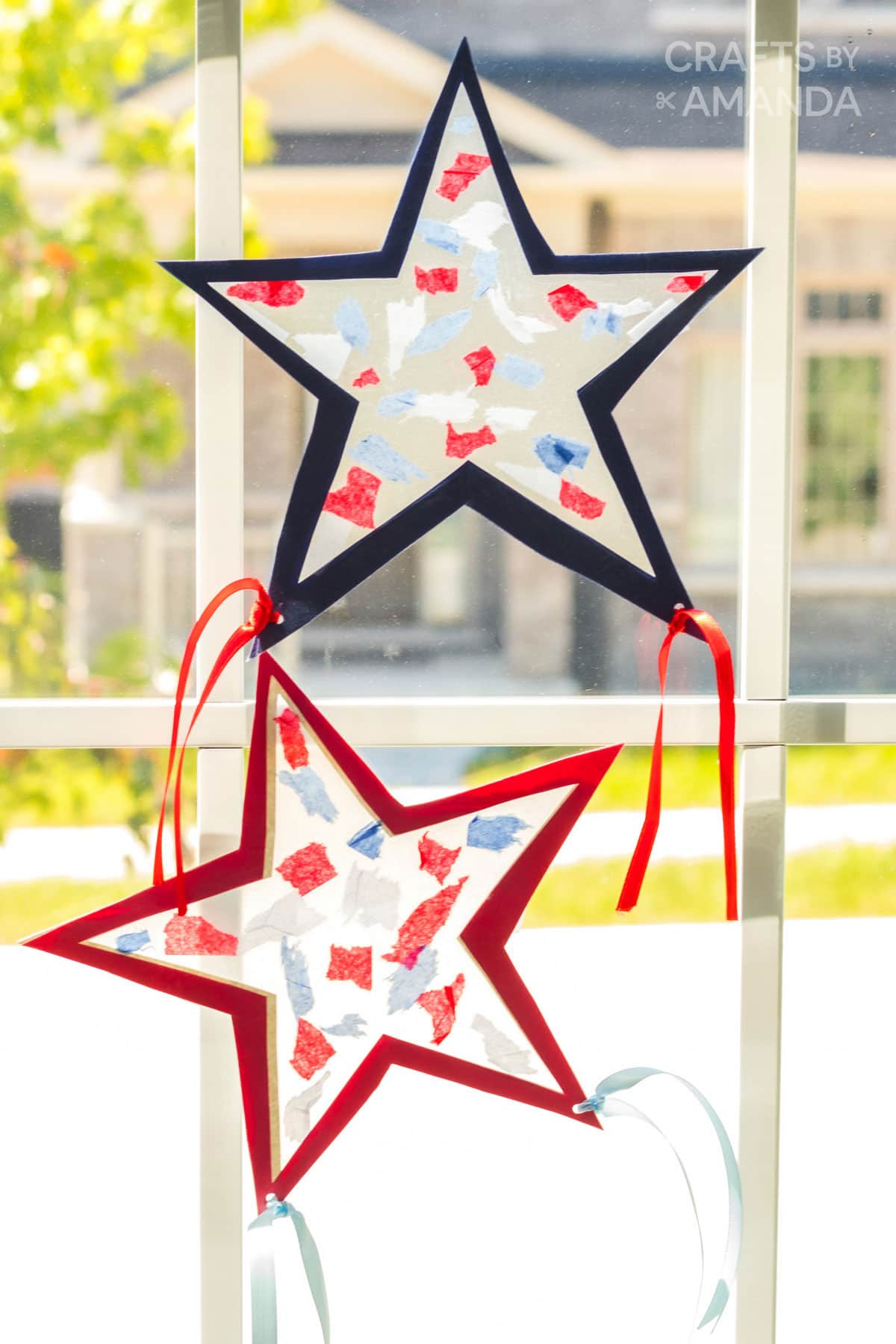 Patriotic Star Suncatchers | Fun Family Crafts