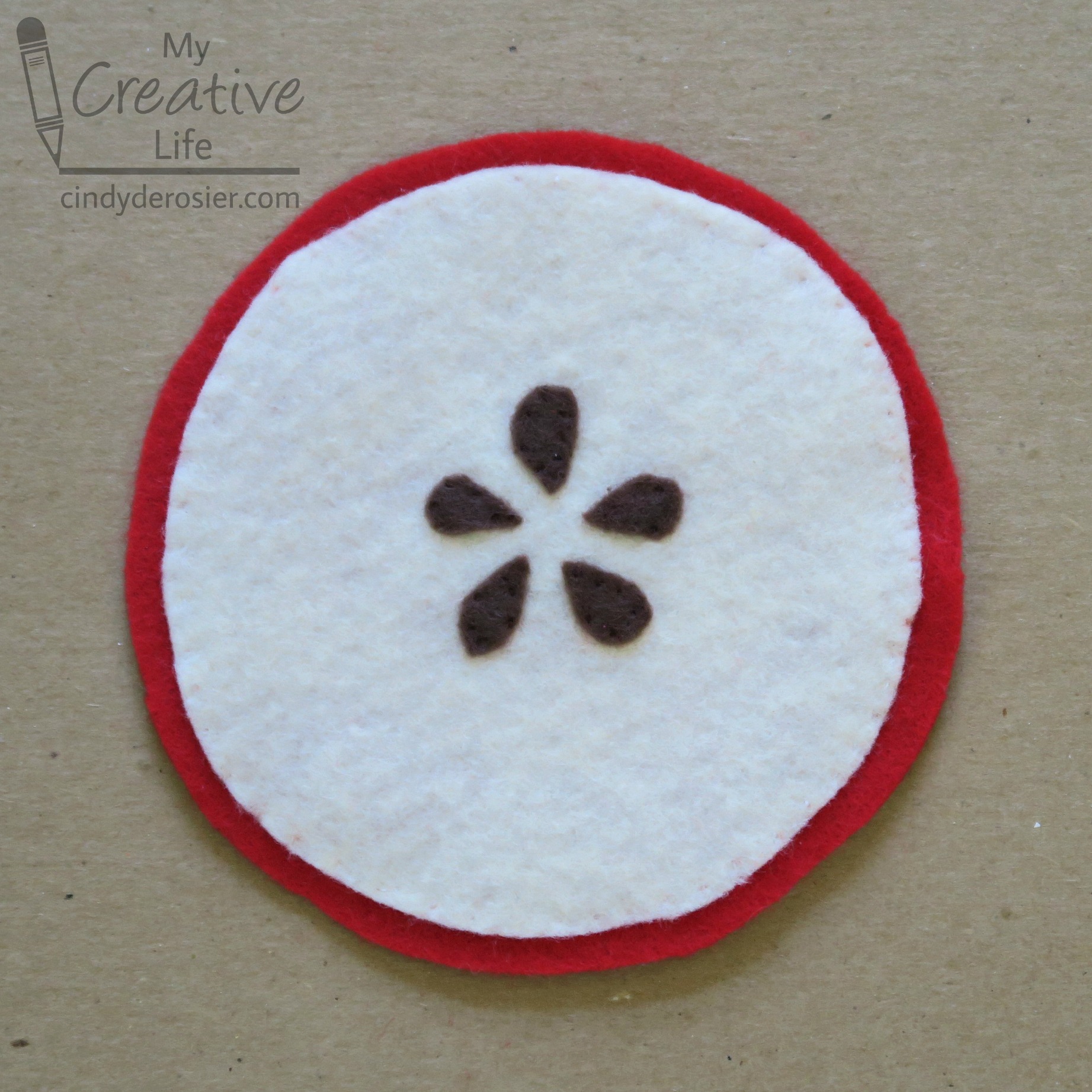 Felt Apple Coaster | Fun Family Crafts