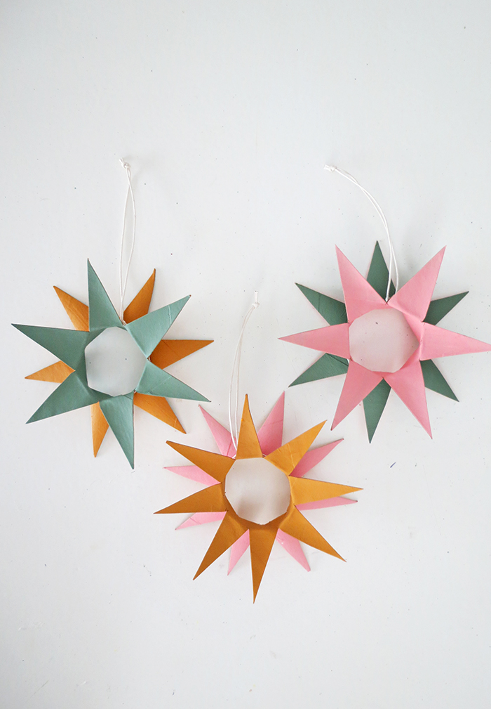 Cardboard Tube Star Ornaments Fun Family Crafts