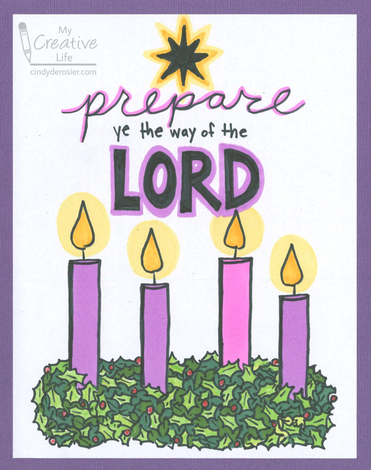 How to Draw an Advent Wreath Fun Family Crafts