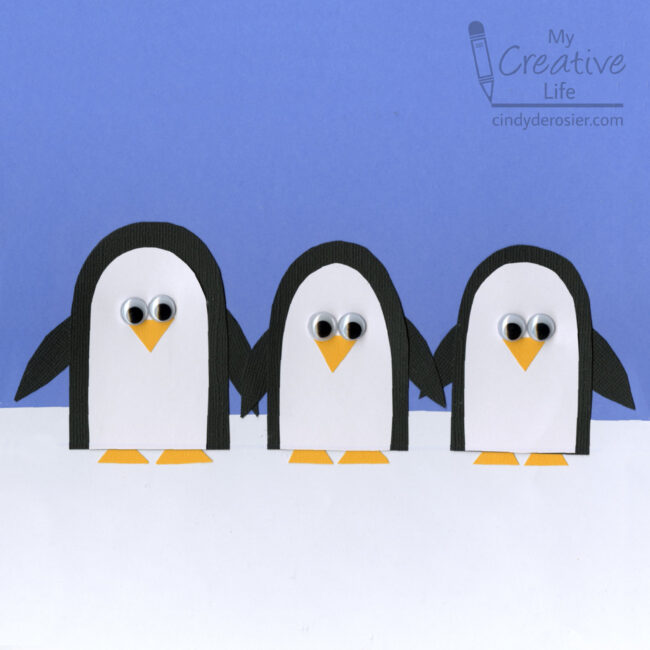 Construction Paper Penguin Family Portrait Fun Family Crafts