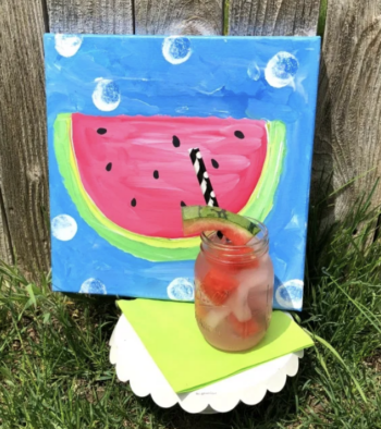 Watermelon Canvas Painting | Fun Family Crafts