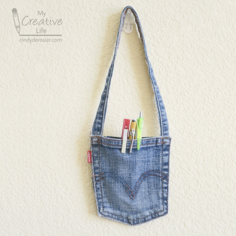 No-Sew Jeans Pocket Pencil Holder | Fun Family Crafts