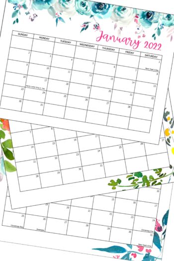 Printable 2022 Calendar | Fun Family Crafts