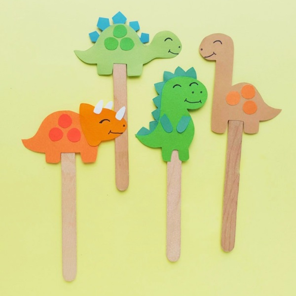 Dinosaur Puppets Fun Family Crafts