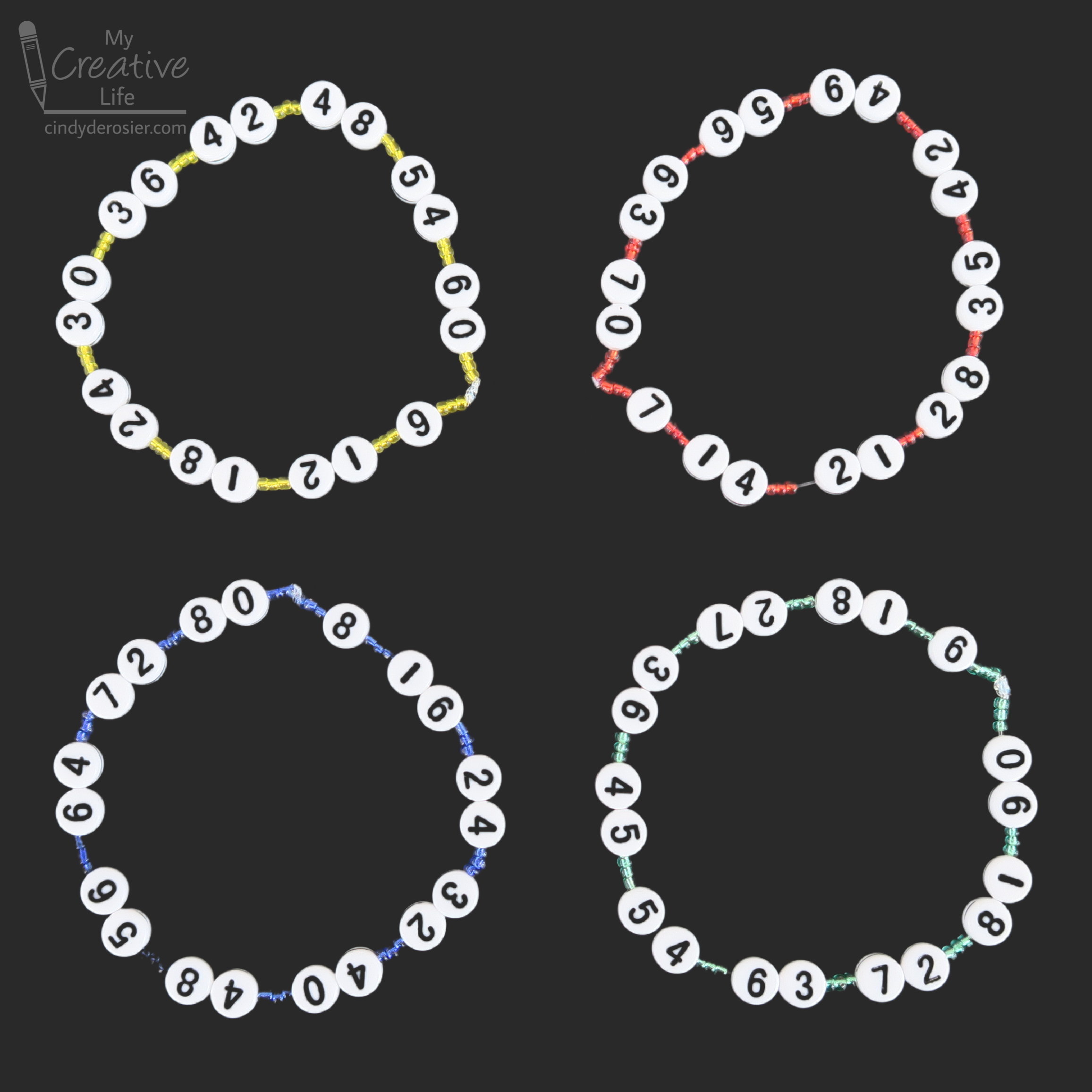Multiplication Facts Bracelets Fun Family Crafts