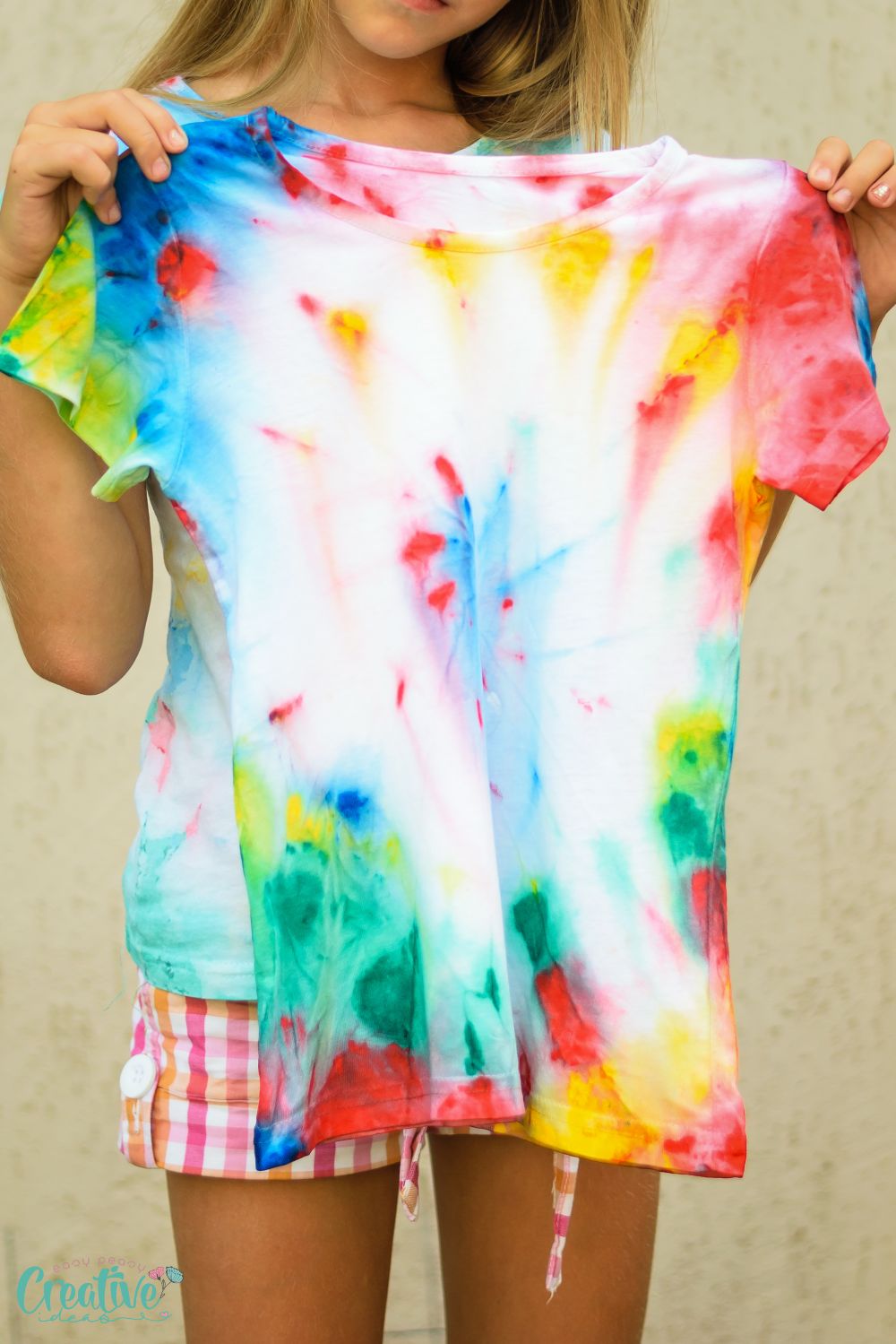 thumbnail image 2 of Kids Neon Tie Dye T-Shirts - Hippie Style Tees For Boys & Girls Ages 6-16 Years 2 of 13