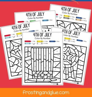 Fourth of July Color By Number | Fun Family Crafts