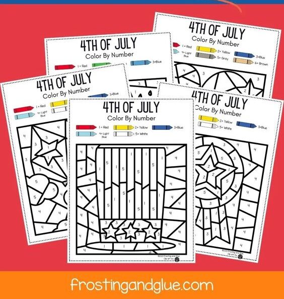 Fourth of July Color By Number | Fun Family Crafts