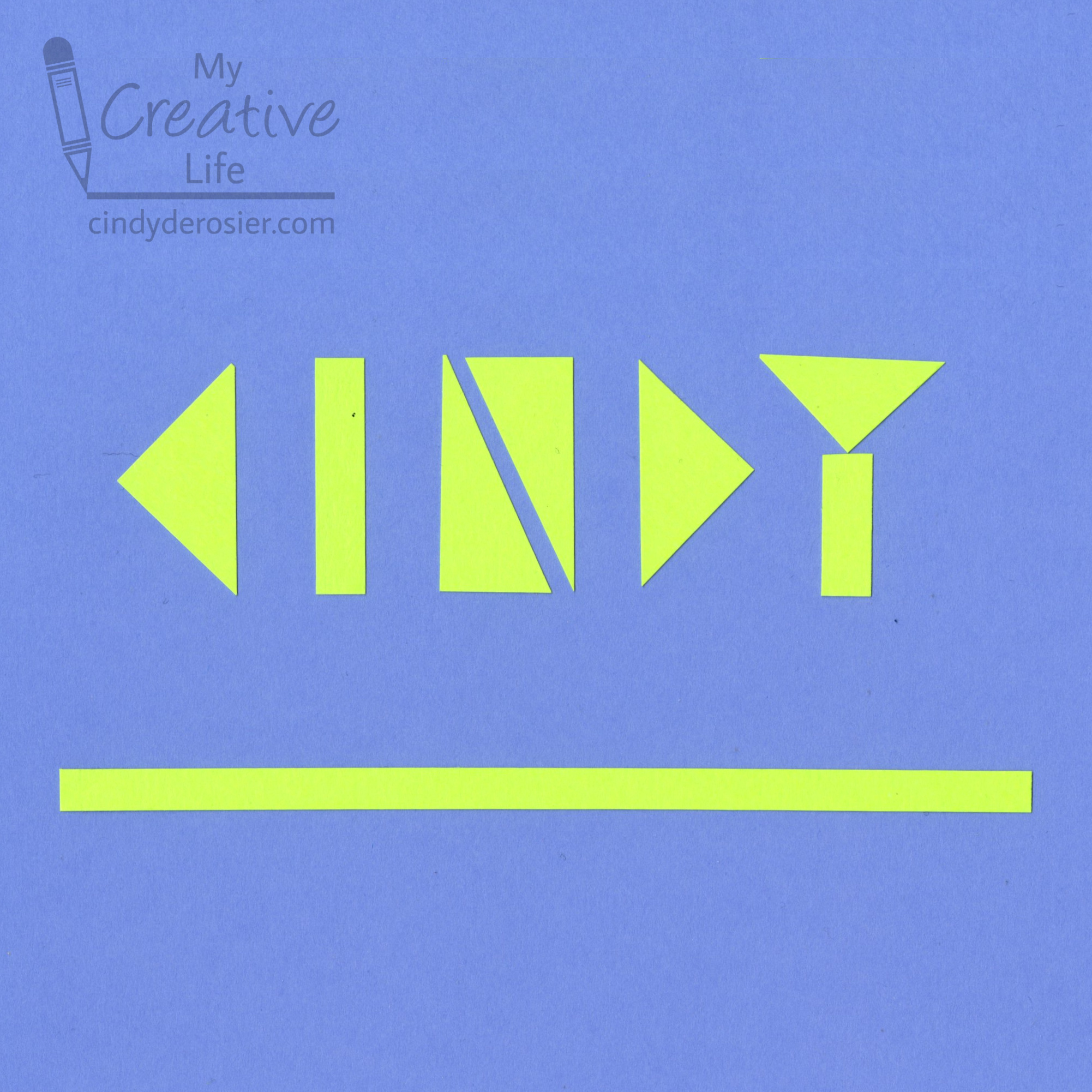 Name Art Triangles and Rectangles Only Fun Family Crafts