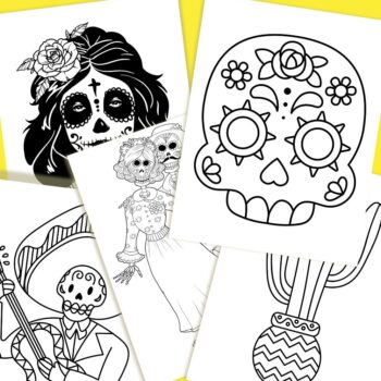 day of the dead girl stencils
