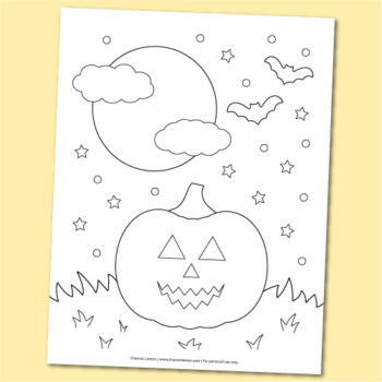 Printable Halloween coloring bookmarks - Chevron Lemon