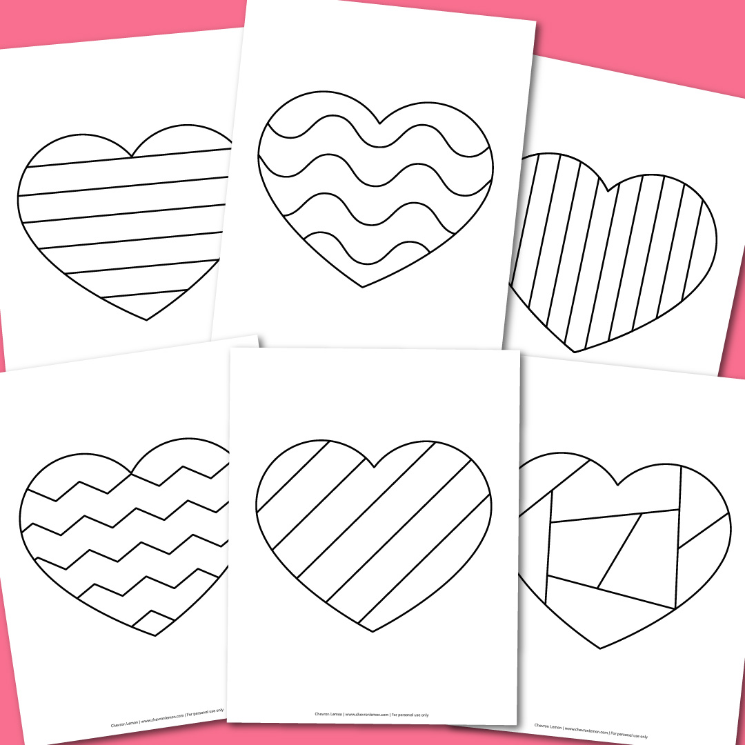 100+ printable heart coloring pages: A huge collection of hearts for  coloring, crafting & learning, at